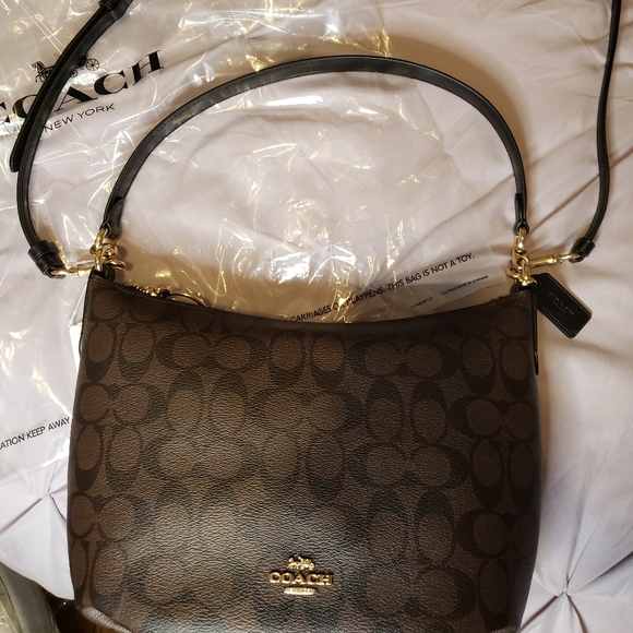100% Authentic Coach Skylar Hobo Signature Bag - Picture 1 of 13